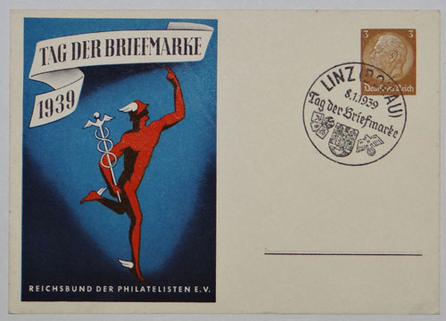 "TWO" Different 1939 "Tag Der Briefmarke" Post Cards