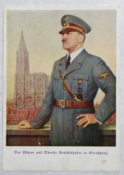 Colored Hitler Postcard