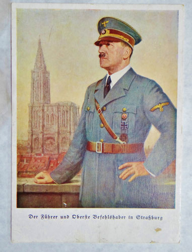 Colored Hitler Postcard