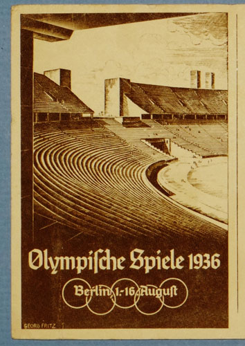 1936 Berlin Olympic Games in Berlin Postcard