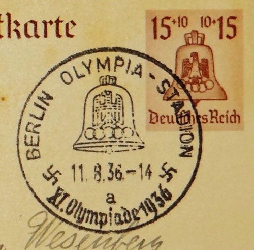 1936 Berlin Olympic Games in Berlin Postcard