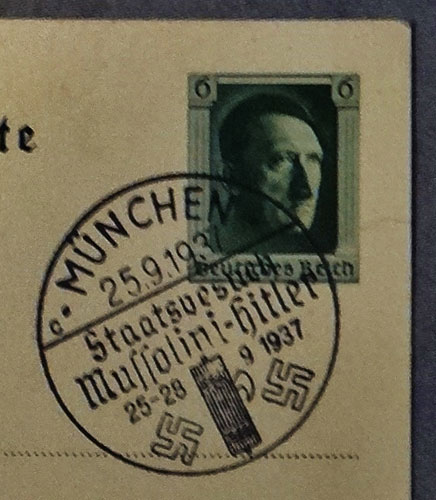 1937 Postcard Commemorating the Reichsparteitag in Nurnberg