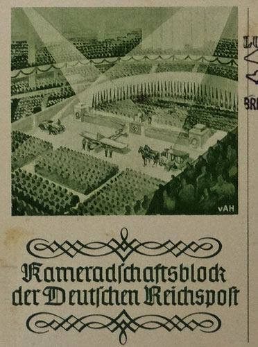 1941 Postcard Honoring the German Postal Employees Union