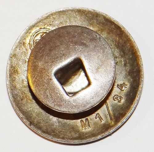 Lapel Type Enamel N.S.D.A.P. Party Badge "RZM M1/34" Marked