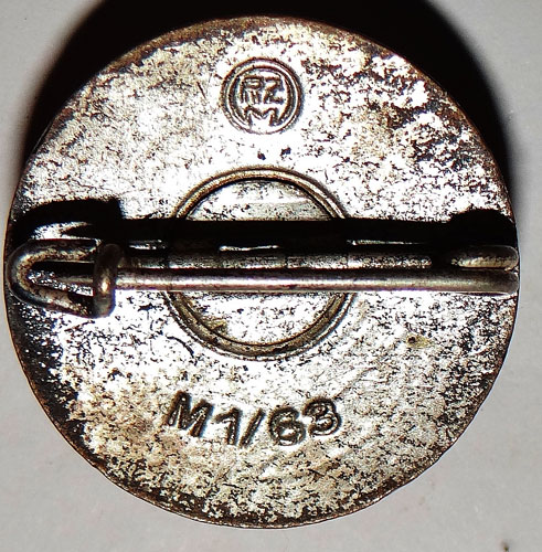 RZM M1/63 Marked NSDAP Enamel Party Badge