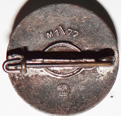 RZM M1/77 Marked NSDAP Enamel Party Badge