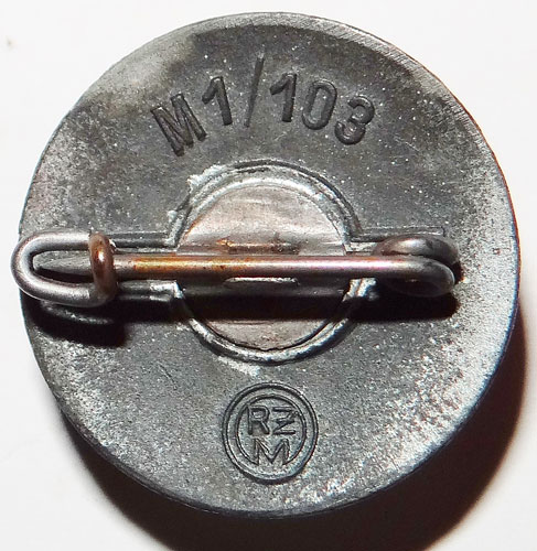 RZM M1/103 Marked NSDAP Painted Party Badge