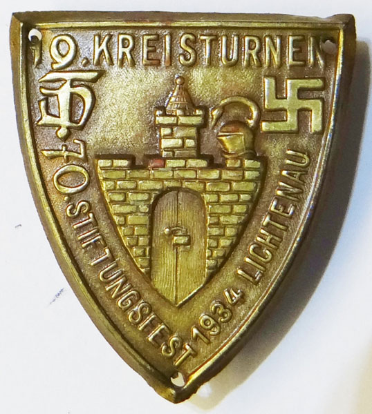 1934 DEUTSCHE TURNERSCHAFT Tinnie 1934 DEUTSCHE TURNERSCHAFT Tinnie