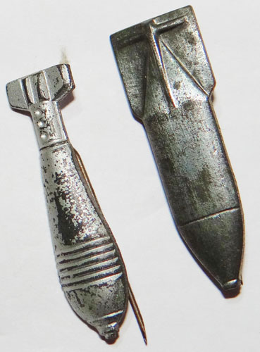 German WW II Bomb and Rocket Stick Pins