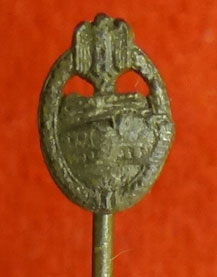 Bronze Panzer Assault Badge Stick Pin