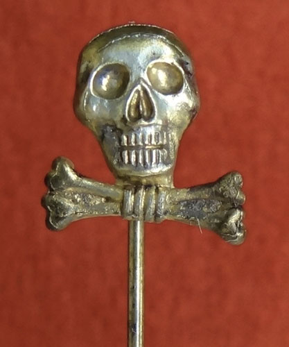 Brunswick Infantry Regt. Silver Pattern Skull Stick Pin