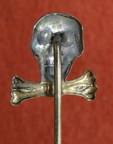 Brunswick Infantry Regt. Silver Pattern Skull Stick Pin