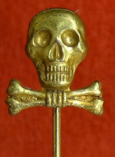Brunswick Infantry Regt. Gold Pattern Skull Stick Pin