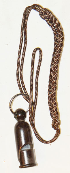 German WW II Whistle with Lanyard German WW II Whistle with Lanyard