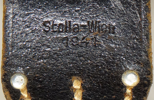 WW II German 98K Bayonet with Matching Numbers with Leather Frog