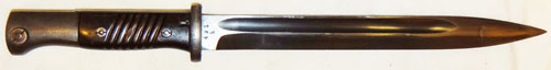 WW II German 98K Bayonet with Matching Numbers with Leather Frog
