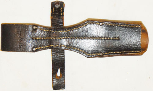 WW II 42 Dated German 98K Leather Bayonet Frog