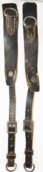 German WW II Leather Equipment Straps