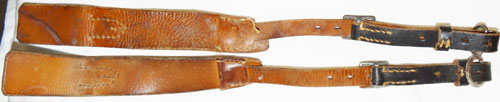 German WW II Leather Equipment Straps