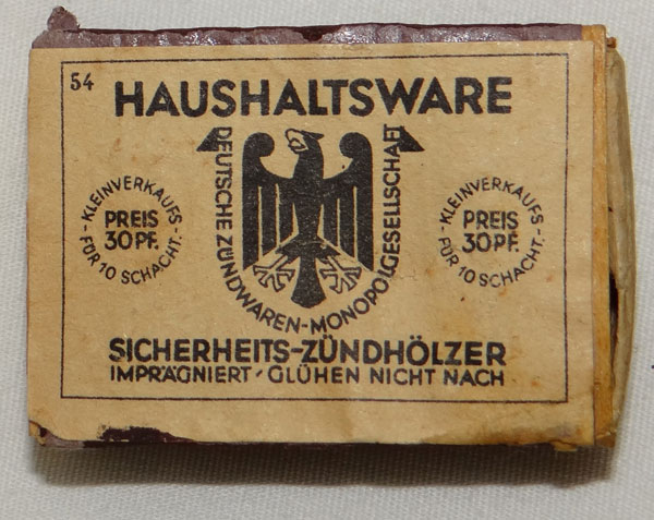 German WW II Box of Matches German WW II Box of Matches