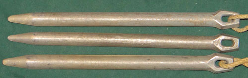 WW II Swiss Army Tent Pole & Pegs with Bag