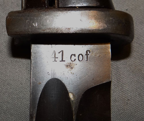 German WW II 98K Bayonet with Kriegsmarine Marked Leather Frog
