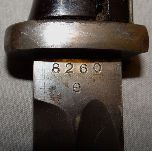 German WW II 98K Bayonet with Kriegsmarine Marked Leather Frog

