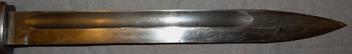 German WW II 98K Bayonet with Kriegsmarine Marked Leather Frog
