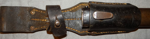 German WW II 98K Bayonet with Kriegsmarine Marked Leather Frog
