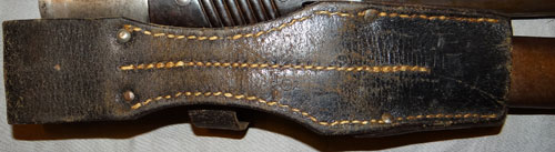 German WW II 98K Bayonet with Kriegsmarine Marked Leather Frog
