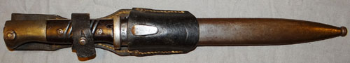 German WW II 98K Bayonet with Kriegsmarine Marked Leather Frog
