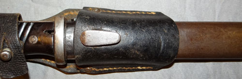 German WW II 98K Bayonet with Kriegsmarine Marked Leather Frog
