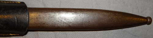 German WW II 98K Bayonet with Kriegsmarine Marked Leather Frog
