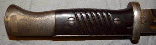 German WW II 98K Bayonet with Kriegsmarine Marked Leather Frog
