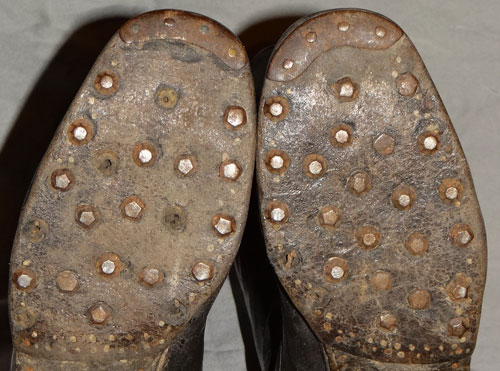 German WW II Officers / NCO Boots with "Hobnails"