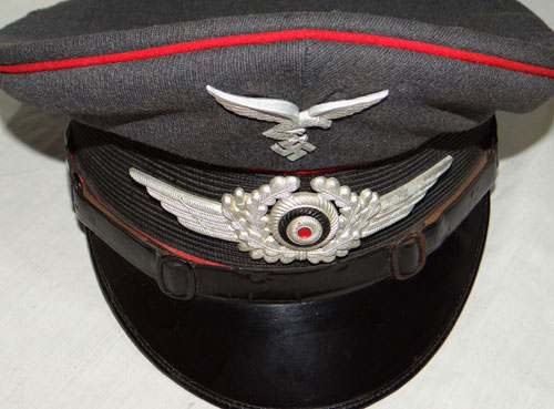 Luftwaffe Named FLAK Troops NCO/EM Visor Hat
