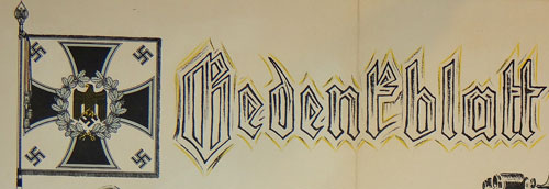 WW II German Service Award Document