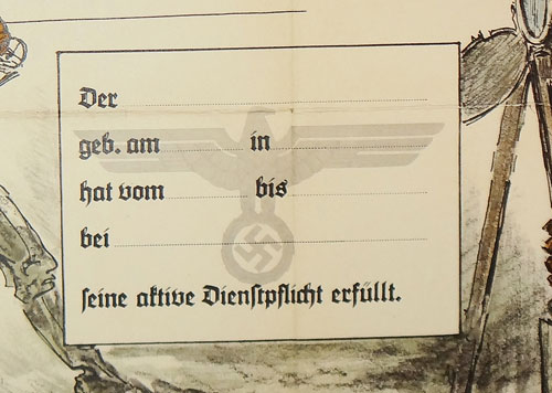 WW II German Service Award Document