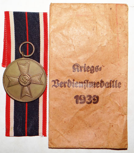 War Merit Medal with Paper Award Packet