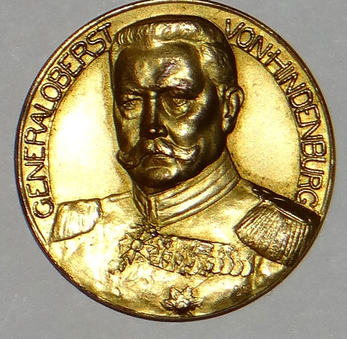WW I Period Hindenburg Gold Non-Portable Award