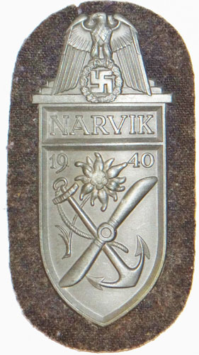Luftwaffe Backed "NARVIK" Campaign Shield