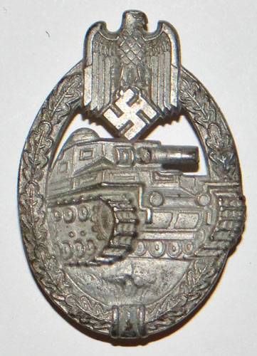 R.R.S. Maker Marked Silver Panzer Assault Badge