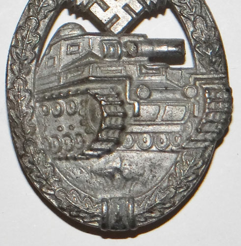 R.R.S. Maker Marked Silver Panzer Assault Badge