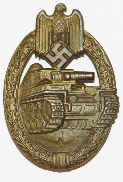 Bronze Panzer Assault Badge Bronze Panzer Assault Badge
