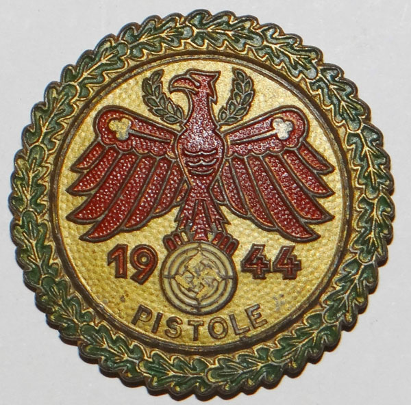 1944 DSVB State Shooting League "PISTOLE" Badge 1944 DSVB State Shooting League "PISTOLE" Badge