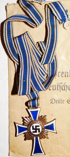Bronze Mother Cross with Award Packet