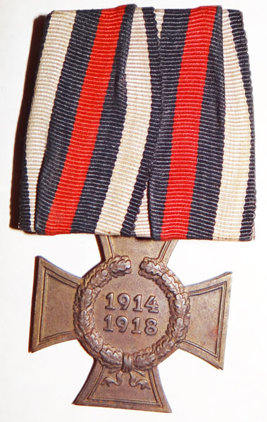 1914-1918 Cross of Honor without Swords Medal Bar
