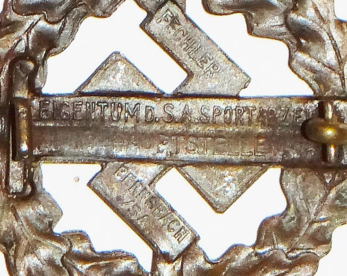 BRONZE SA Sport Badge 1935/39 Pattern