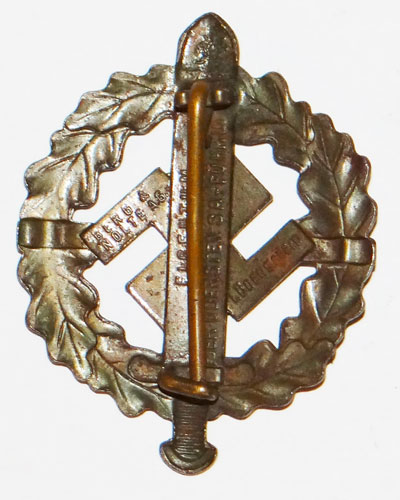 BRONZE SA Sport Badge 1939-1944 Pattern