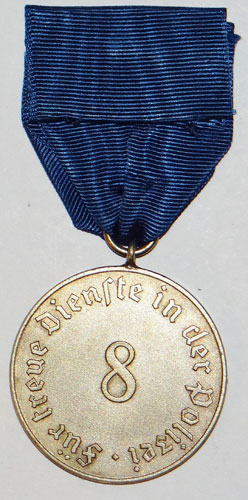 Police 8 Year Long Service Medal